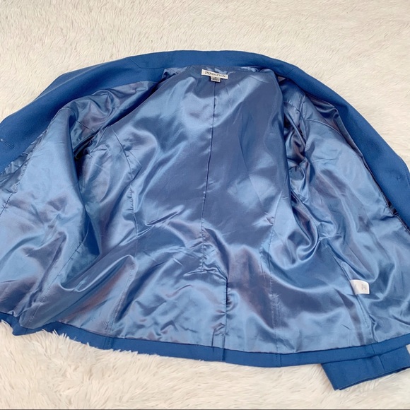 Pendleton two button wool blazer jacket long sleeve padded shoulder blue - Picture 6 of 9